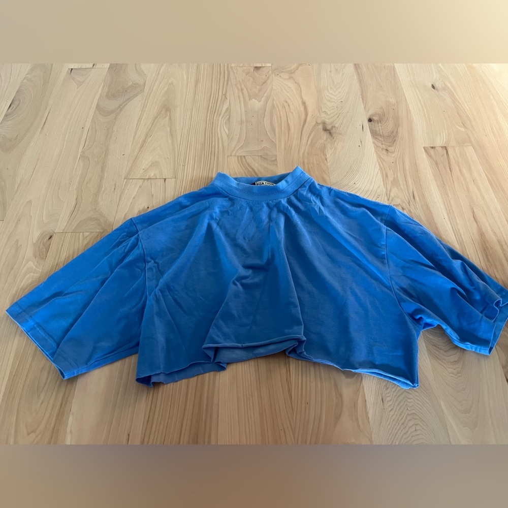 Vintage Cropped cut sky blue PGA Tour Original shirt